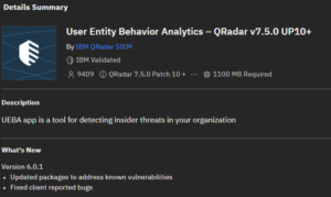 IBM QRadar UEBA 6.0.1